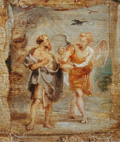 Peter Paul Rubens Elijah and the Angel Spain oil painting art